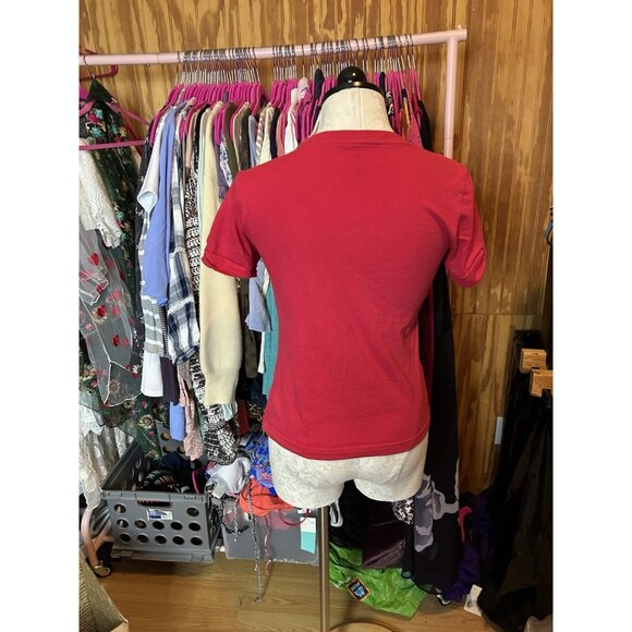 Adidas x FARM Rio Graphic Crew Neck Tee Bold Red Short Sleeve Size XS - Picture 7 of 9